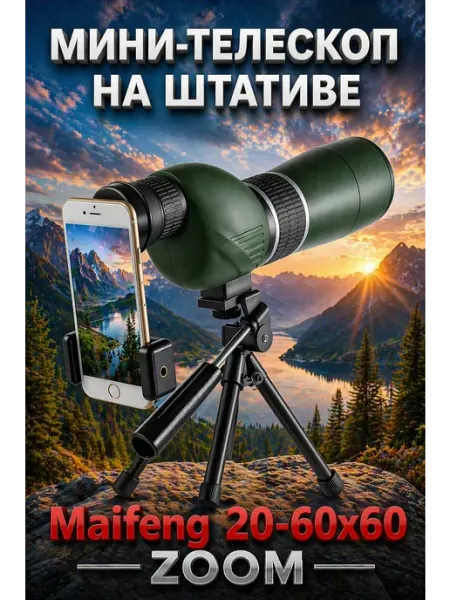 Оптический телескоп на штативе Maifeng 20-60x60 ZOOM BAK4
