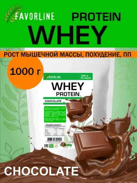 Протеин сывороточный коктейль Шоколад Whey FAVORLINE