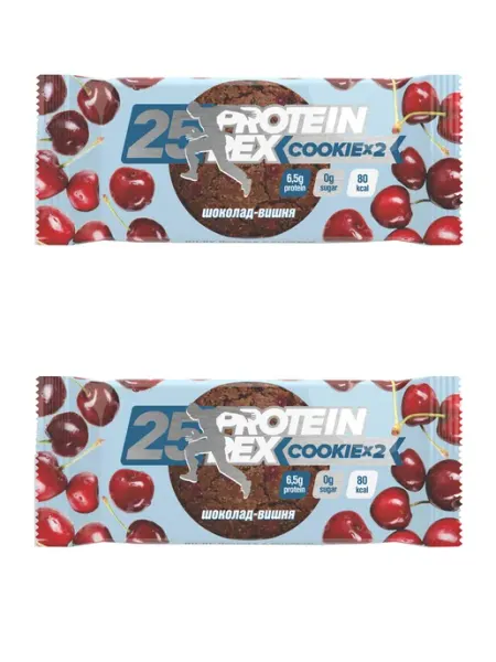 Печенье протеиновое шоколад-вишня, 2 шт х 50 г Protein Rex