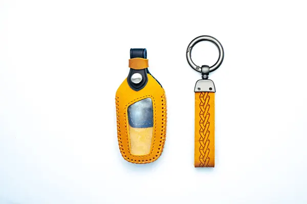 Чехол для автомобильного ключа Hyundai/Kia (Хендай) Цвет Коричневый Нить Коричневая