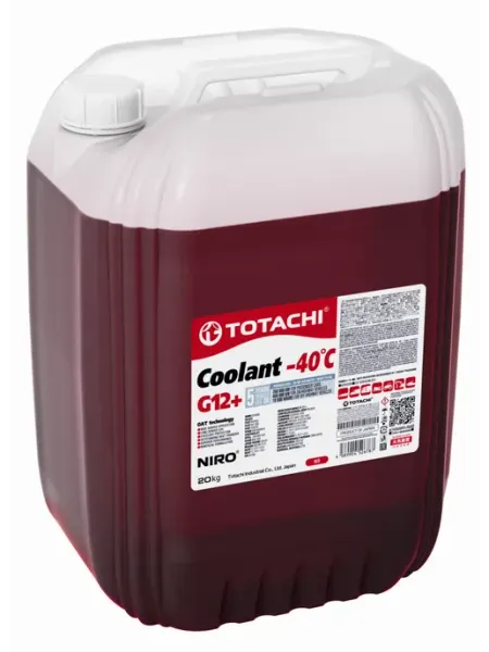 Антифриз Niro Coolant Red G12+ красный -40°С 20 кг TOTACHI