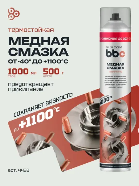 Смазка медная высокотемпературная для авто от прикипания BIBICARE