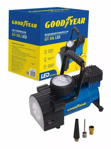 Воздушный компрессор GY-30L LED 30 л.мин. GY000103 Goodyear
