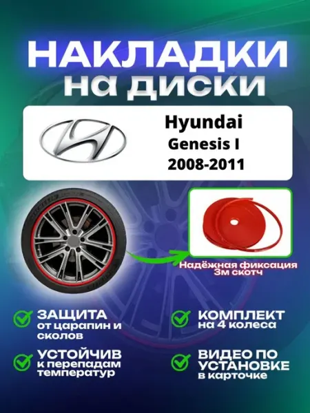 Накладки на диски Hyundai Genesis I SAIYA