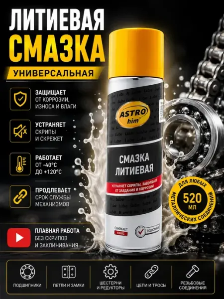 Литиевая смазка для автомобиля спрей для петель от скрипа 1000 полезных мелочей для дома