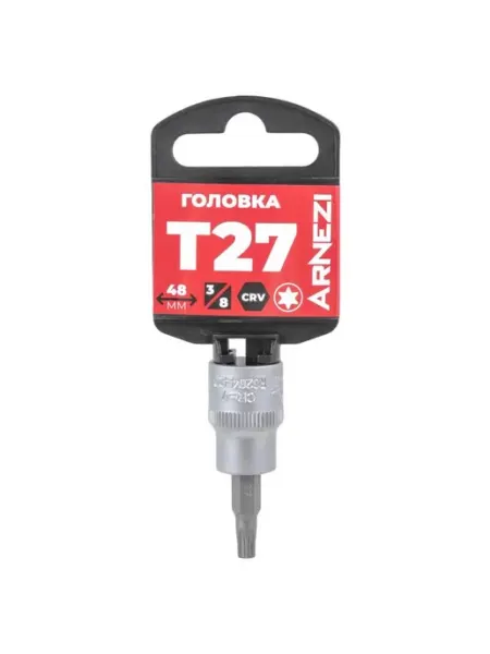 Головка 3 8 со вставкой TORX T27, L 48 мм на холдере ARNEZI