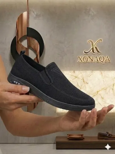 Мужские слипоны из дышащего текстиля для повседневной носки