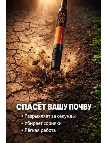 Рыхлитель садовый ручной культиватор для почвы whoni