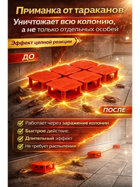 Приманка от тараканов эффективная без запаха LI Liza