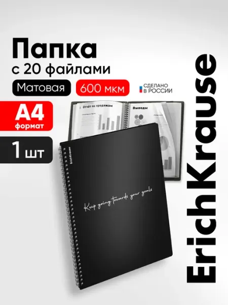 Папка для документов файловая с 20 вкладышами ErichKrause
