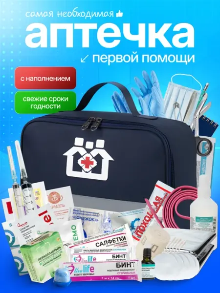 Аптечка первой помощи большая с наполнением Effard