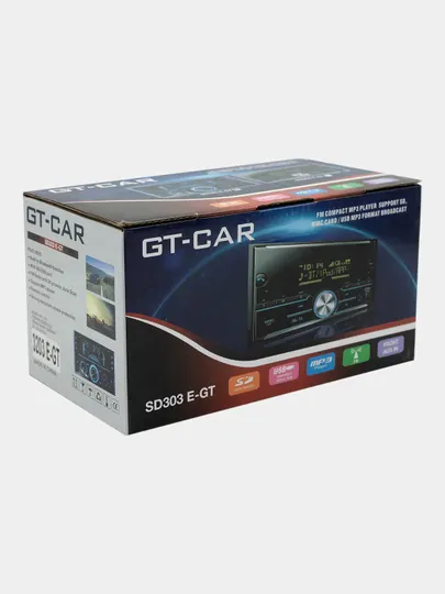 Автомагнитола GT-CAR SD323 E-GT, с пультом, магнитола для автомобиля, с подсветкой