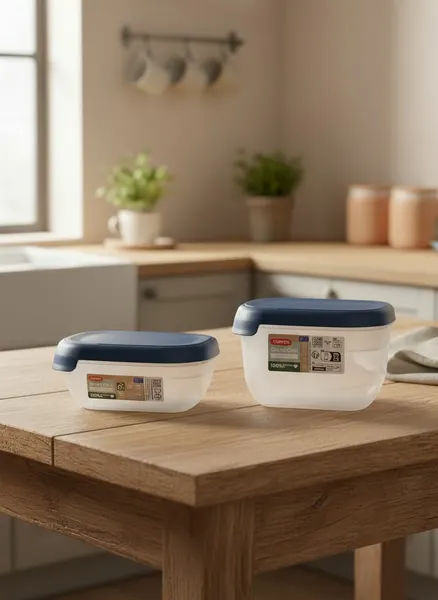 Набор из двух пищевых контейнеров Curver GRAND CHEF, объём 0,75 л и 0,5 л, 00008(7380)/00007(7370) синий