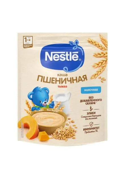 Каша пшеничная молочная, с тыквой, с 5 месяцев, 200 г Nestle