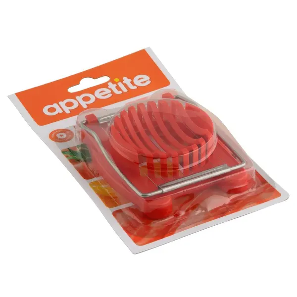 Яйцерезка Appetite KL37D01, нержавеющая сталь, пластик, красная