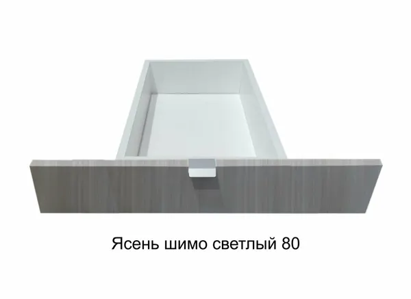 Выкатной ящик для цоколя кухни 80 Ясень шимо светлый