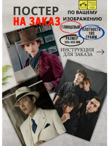 Постер настенный на заказ по вашему изображению А3