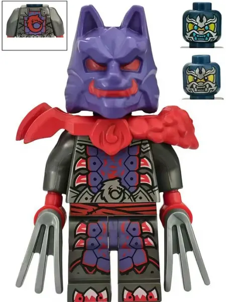Фигурка Ninja Ниндзя, Воин в Волчьей маске, конструктор Polegon