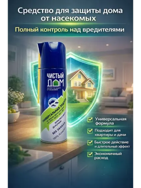 Средство от насекомых тараканов мух муравьев для дома РатиКарС