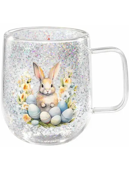 PERFECTO LINEA Кружка стеклянная с двойными стенками Easter-1 380 мл