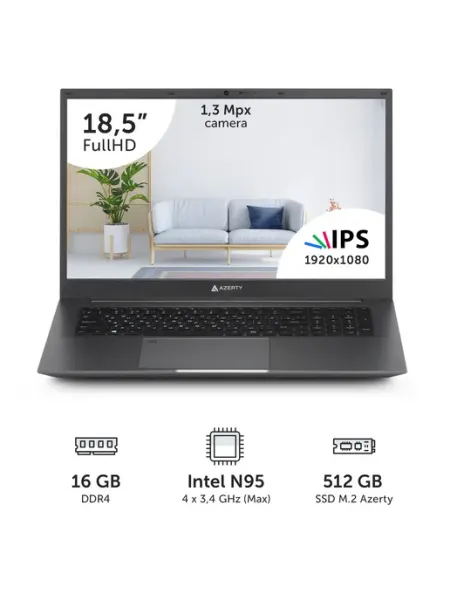 Ноутбук RB-1799 18,5" IPS 16Gb, 512Gb, N95 4x1.7GHz AZERTY