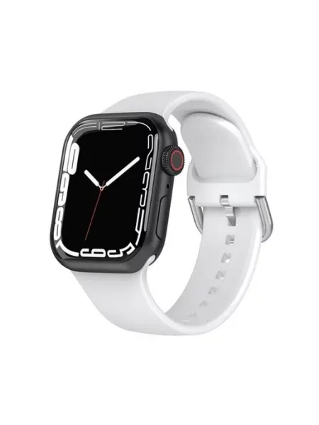 Силиконовый ремешок застежка металл Apple Watch 42 44 45 мм Браслеты для Смарт часов