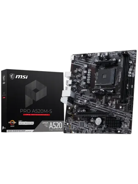 Материнская плата PRO A520M-S AM4 AMD A520 mATX RTL MSI