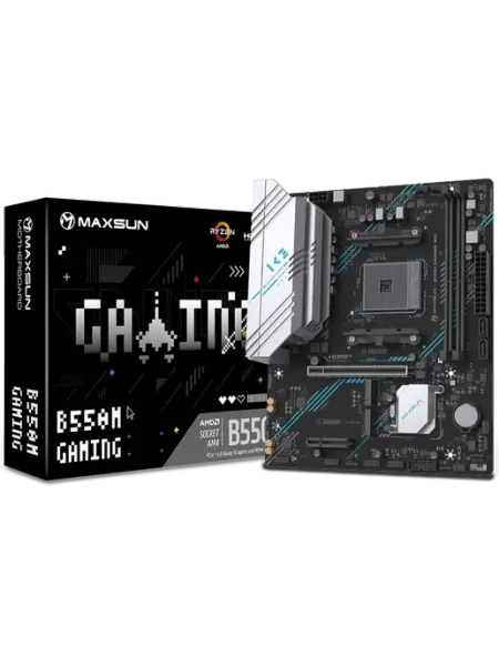 Материнская плата B550M Gaming WiFi AM4 AMD B550 mATX RTL Maxsun