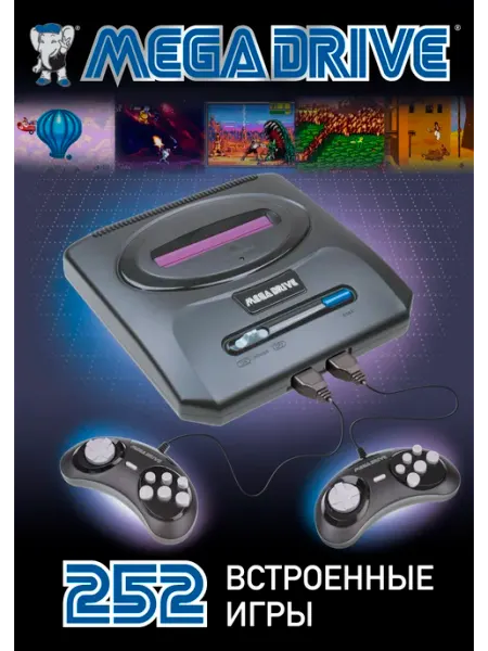 Игровая приставка для телевизора с играми sega для детей Mega Drive