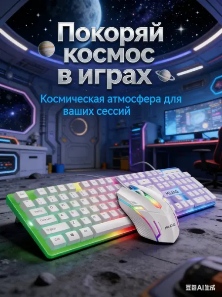 Набор клавиатура и мышь игровая бесшумная Sven
