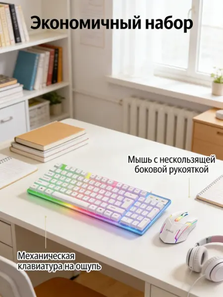 Эргономичная удобная клавиатура и мышь