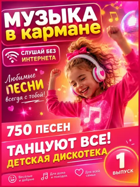 Танцуют все! Детская дискотека 1 USB флешка 750 песен (2) Happy Karaoke Day