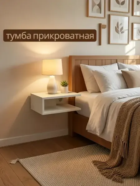 Прикроватная полка навесная маленькая