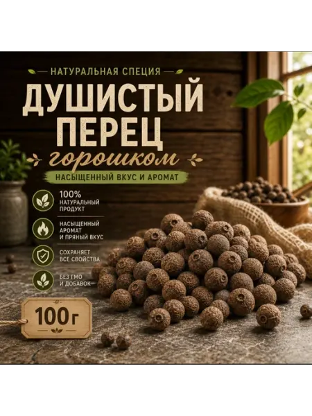 Душистый перец горошком, натуральная приправа 100 г AltaiFeed