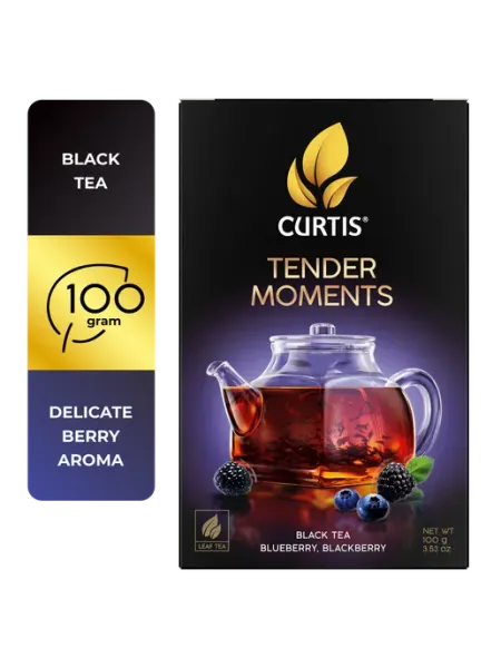 Чай черный листовой Tender Moments c черникой 100 г CURTIS