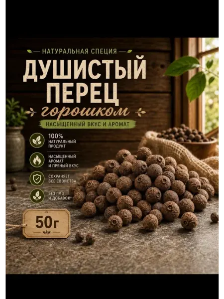 Душистый перец горошком, натуральная приправа 50 г AltaiFeed