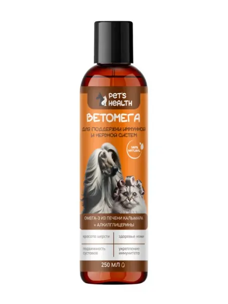 Ветомега кормовая добавка для собак и кошек - 250 мл Pet's health