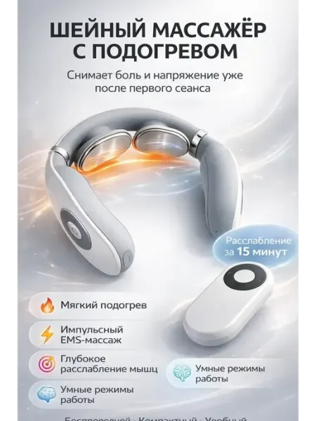 Электрический импульсный массажер для шеи Бемка55