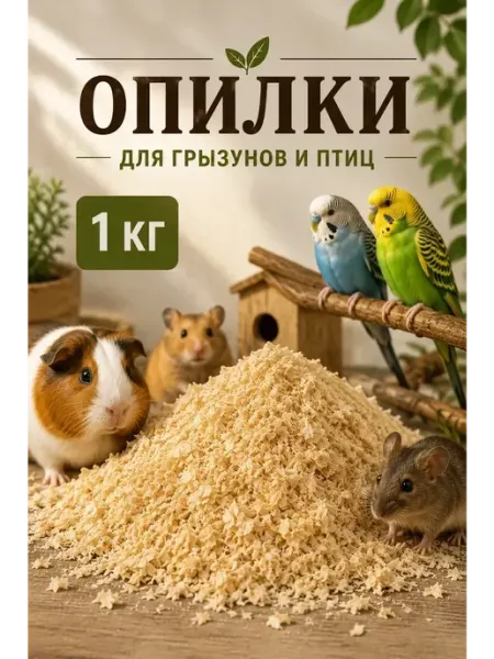 Опилки для грызунов 1кг микскорм