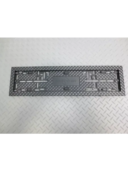 Рамка для ГОС. номерного знака пластик AK-8410 черная LS-Car