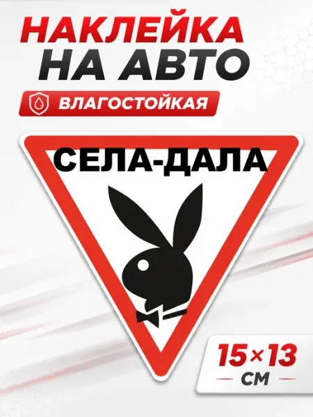 Наклейка Села дала на машину водостойкая 15х13 см Live Car