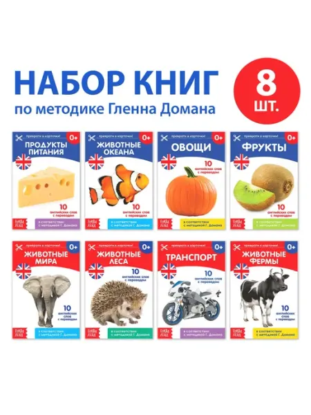 Набор развивающих карточек Домана Изучаем английский язык Буква-Ленд