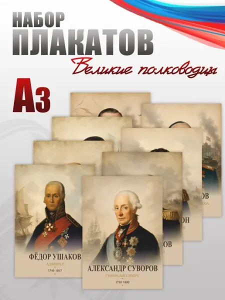 Набор плакатов А3 для школы Великие полководцы BackToSchool Store