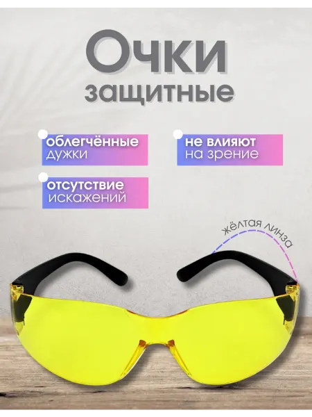 ЕЛАНПЛАСТ Очки защитные прозрачные строительные Классик