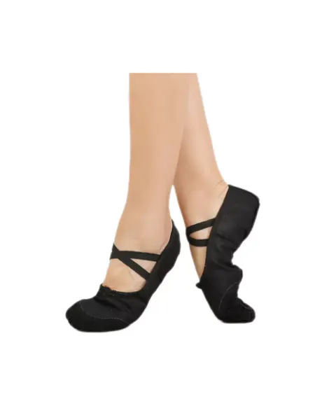 Ecoletto Балетки чешки для танцев и гимнастики с кожаным мыском