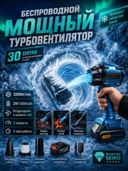 Воздуходувка для авто от снега мощная