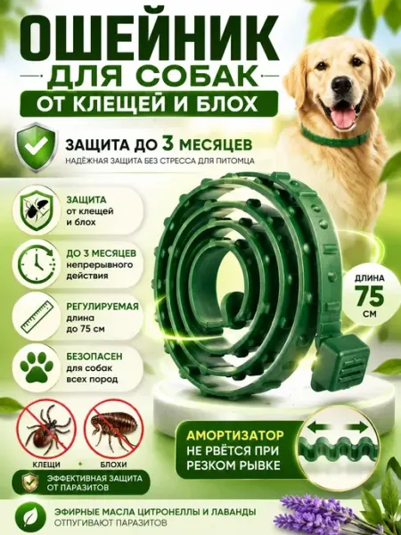 Ошейник от клещей для собак мелких пород Скора