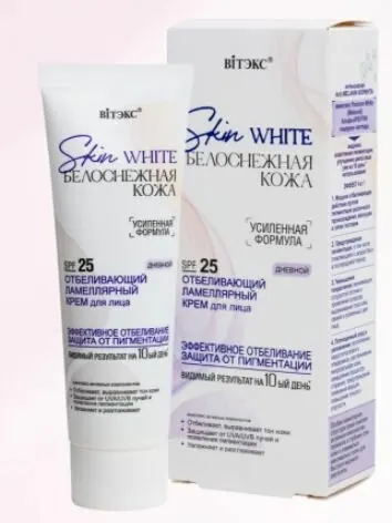 Крем для лица дневной витэкс SKIN WHITE Белоснежная кожа отбеливающий ламеллярный SPF25