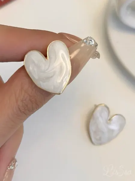 Серьги бижутерия old money сердечки LisSsa