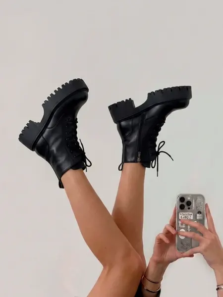 Ботинки женские демисезонные берцы на платформе SHOES OCEAN